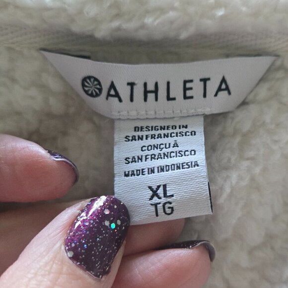 NWT Athleta Tugga Jacket - XL Cream - Picture 5 of 8